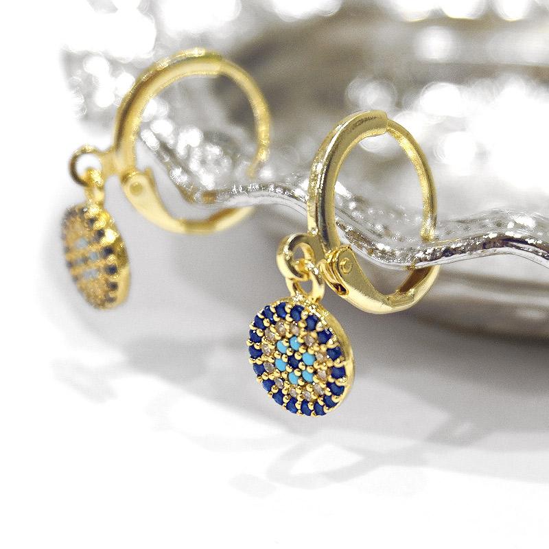 【メール便ＯＫ】トルコ製 ナザールボンジュウピアス N-E4005 まんまる目玉 |  | 02