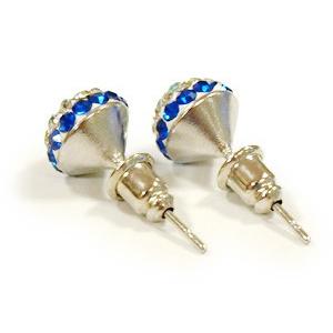 【メール便ＯＫ】トルコ製 ナザールボンジュウ トルコのお守り きらきらピアス N-E528 ブルー |  | 01