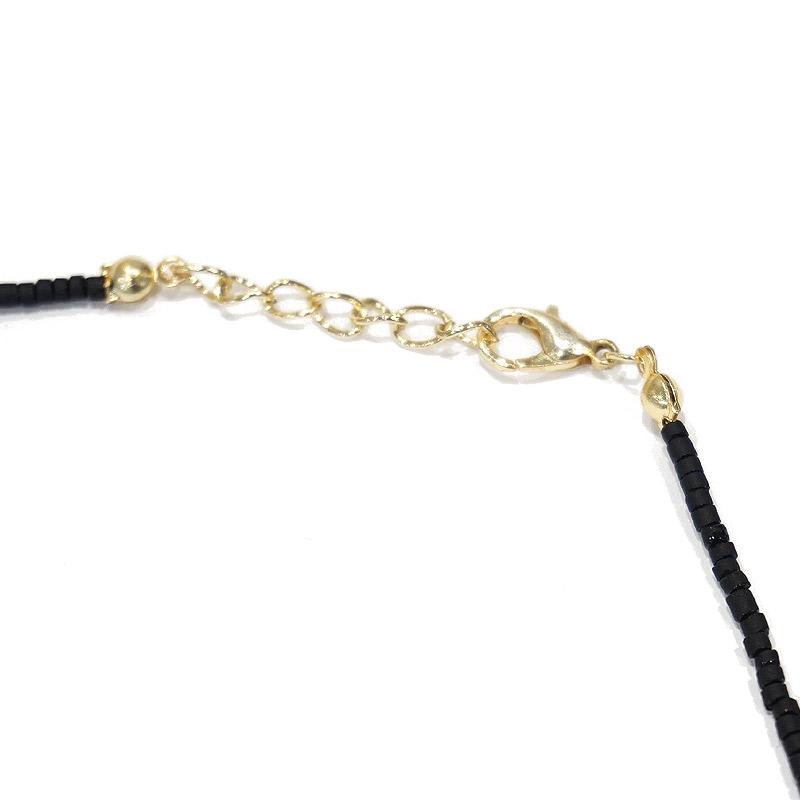 【メール便ＯＫ】トルコ製 ナザールボンジュウ トルコのお守り ビーズネックレス/ブラック N-P14481BK |  | 02