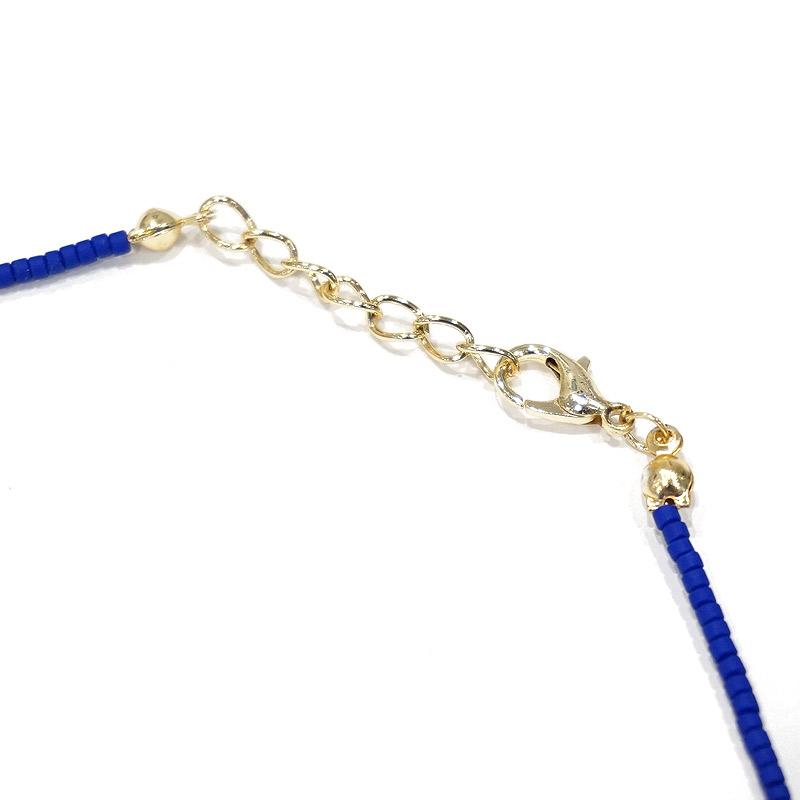 【メール便ＯＫ】トルコ製 ナザールボンジュウ トルコのお守り ビーズネックレス/ネイビー N-P14481NV |  | 02