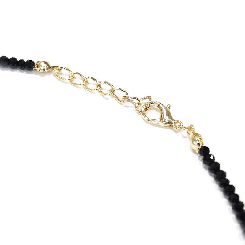 【メール便ＯＫ】トルコ製 ナザールボンジュウ トルコのお守り ビーズネックレス/ブラック N-P14482BK |  | 02