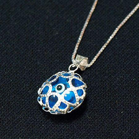 【メール便ＯＫ】ナザールボンジュウ トルコのお守り ペンダントトップ N-PS3501B シルバー925/水色目玉 | 
