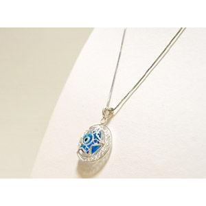 【メール便ＯＫ】ナザールボンジュウ トルコのお守り ペンダントトップ N-PS3907B シルバー925/水色目玉 |  | 02