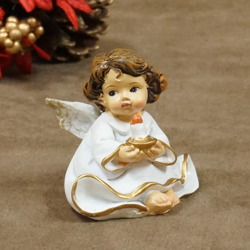 ザルツブルグのクリスマス飾り 天使/キャンドル RSP-AGL-SITING4