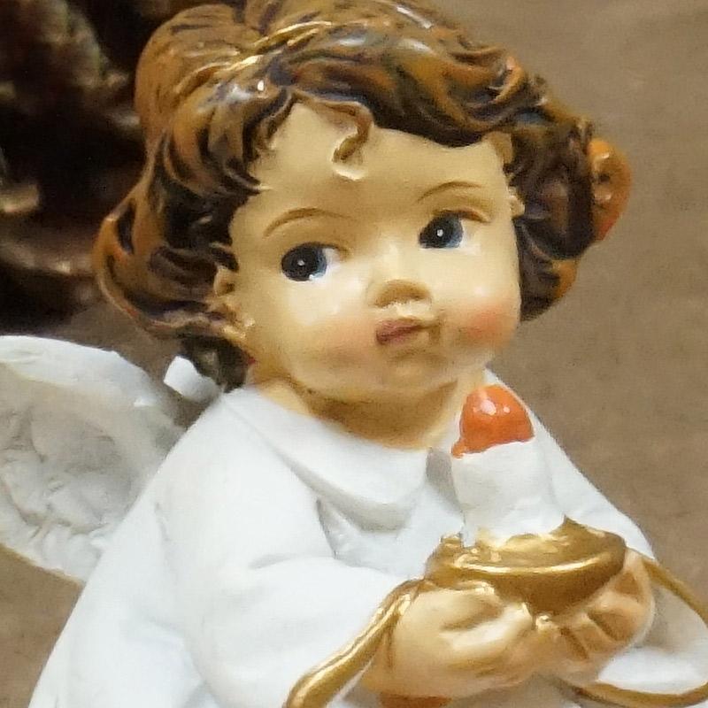 オーストリア製　ザルツブルグ　未使用品のクリスマステーブルリボン素敵過ぎます！大 ザルツブルグのクリスマス飾り 天使/キャンドル RSP-AGL-SITING4