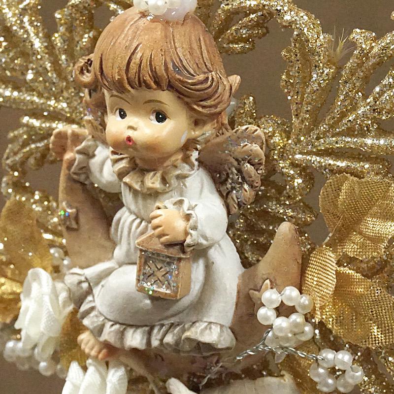 ザルツブルグのクリスマス飾り 天使のオーナメント 雪の結晶/ランタン