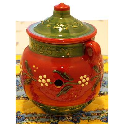 スペイン陶器 SP-102BAE ガーリックポット にんにく入れ にんにく壷 |  | 02