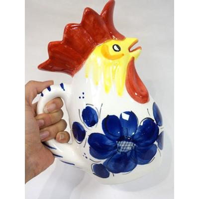 スペイン陶器 バレンシア にわとりピッチャー/花瓶 SP-168A
