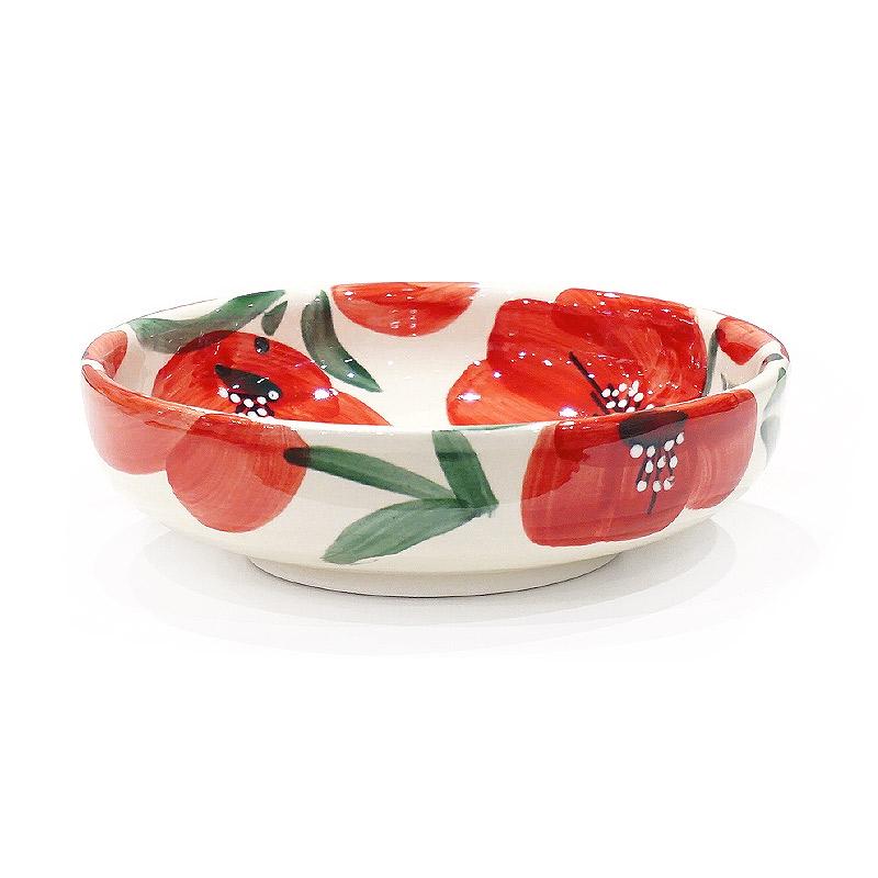 スペイン陶器 SP-19APH ボウル大/赤いポピー柄 |  | 02
