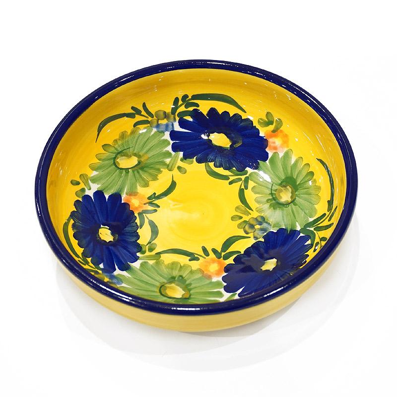スペイン陶器 SP-19N ボウル大/青緑花柄 : 輸入雑貨～カランフィル(旧