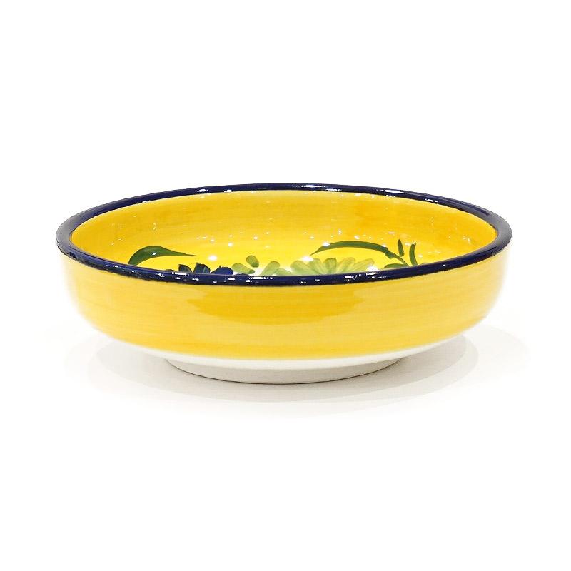 スペイン陶器 SP-19N ボウル大/青緑花柄 |  | 02