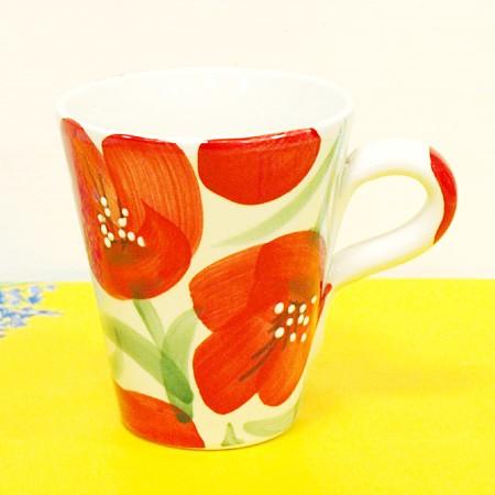 スペイン陶器 SP-49APH マグカップ 赤いポピー | 