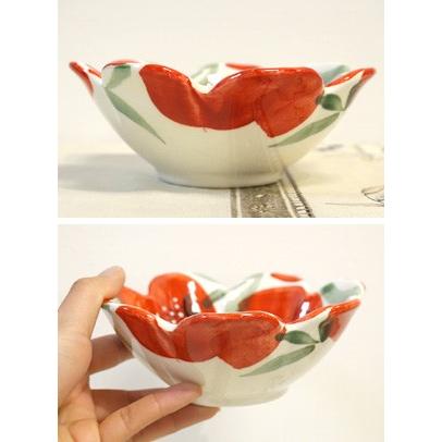 スペイン陶器 SP-6012APH フリルボウル/赤いポピー |  | 01