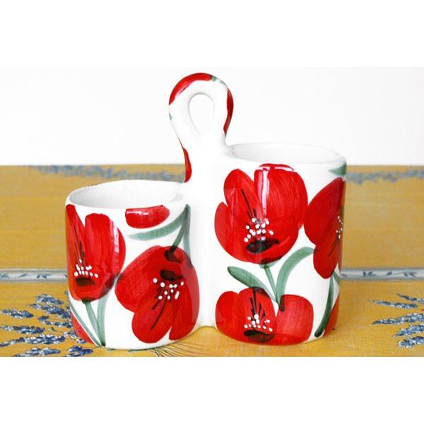 スペイン陶器 SP-6118APH マルチスタンド 花柄 |  | 01