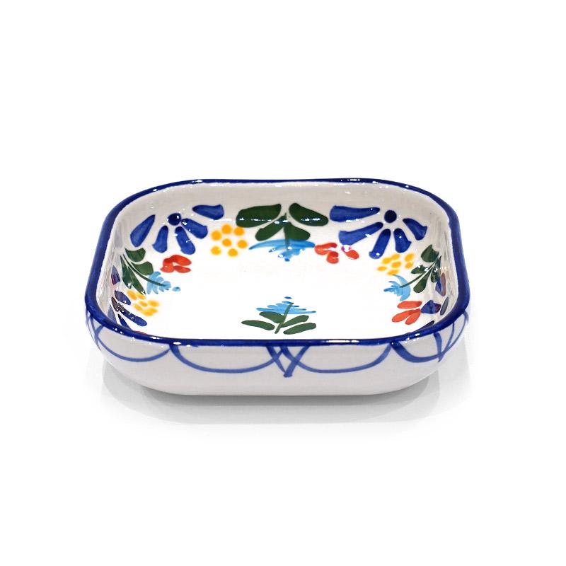 スペイン陶器　SP-612A　角皿/ブルー | 