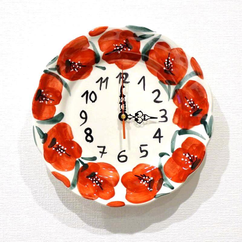 高価値 スペイン陶器 絵皿時計 Sp 9001aph 掛け時計 壁掛け時計 Www Oroagri Eu