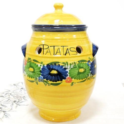 スペイン陶器 SP-N-P ベジタブルポット 野菜ストッカー : 輸入雑貨