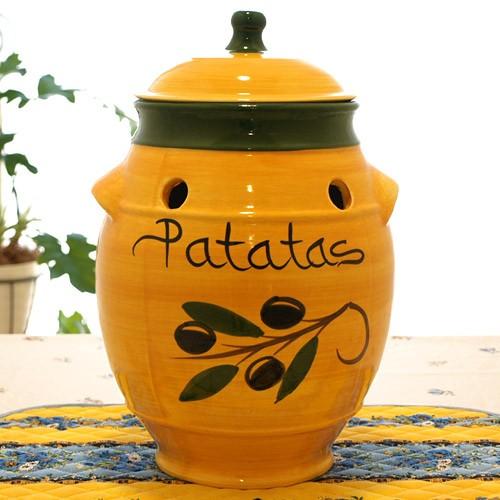 スペイン陶器 SP-O-P ベジタブルポット 野菜ストッカー : 輸入雑貨