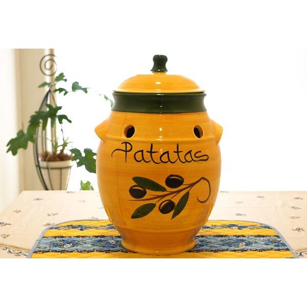 スペイン陶器 SP-O-P ベジタブルポット 野菜ストッカー : 輸入雑貨