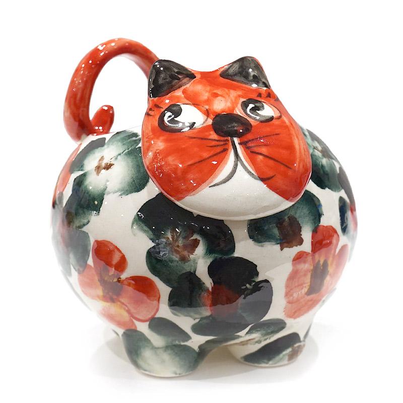 スペイン陶器 ネコ型ポット　SP-P3 |  | 01