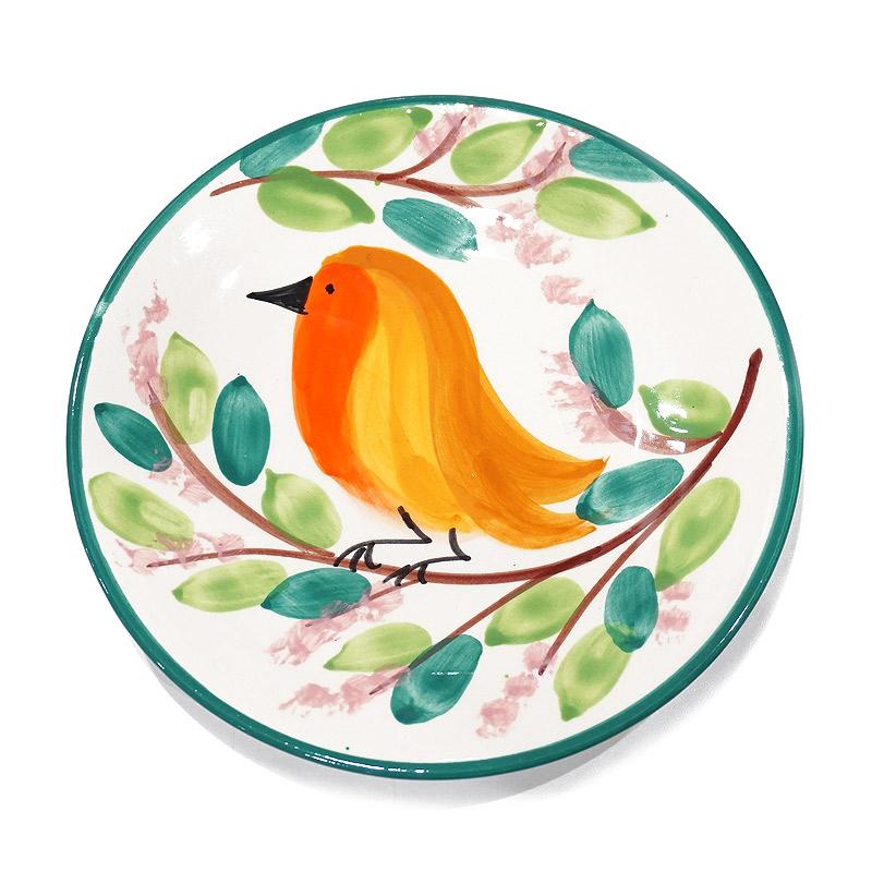 スペイン陶器 SPL-PL4606BD プレート 16cm バード | 