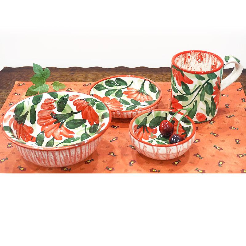 スペイン陶器 SPL-PL4611FL 深皿 小 フラワー |  | 05