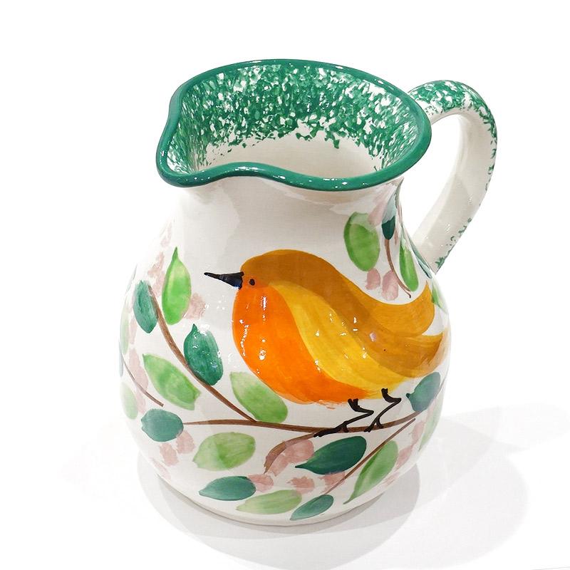 スペイン陶器　SPL-PT4609BD　水差し/ピッチャー大　バード |  | 03