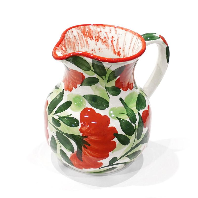 スペイン陶器　SPL-PT4609FL　水差し/ピッチャー大　フラワー |  | 03