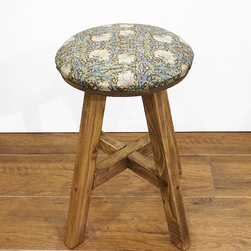 Morris Collection まんまるスツール(H45cm)　ピンパーネル/ブラウン　ST45-PPBR | 