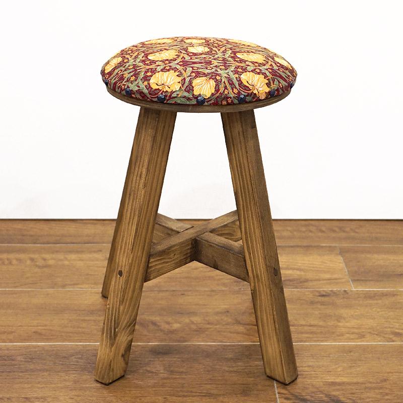 Morris Collection まんまるスツール(H45cm)　ピンパーネル/レッド　ST45-PPRD | 