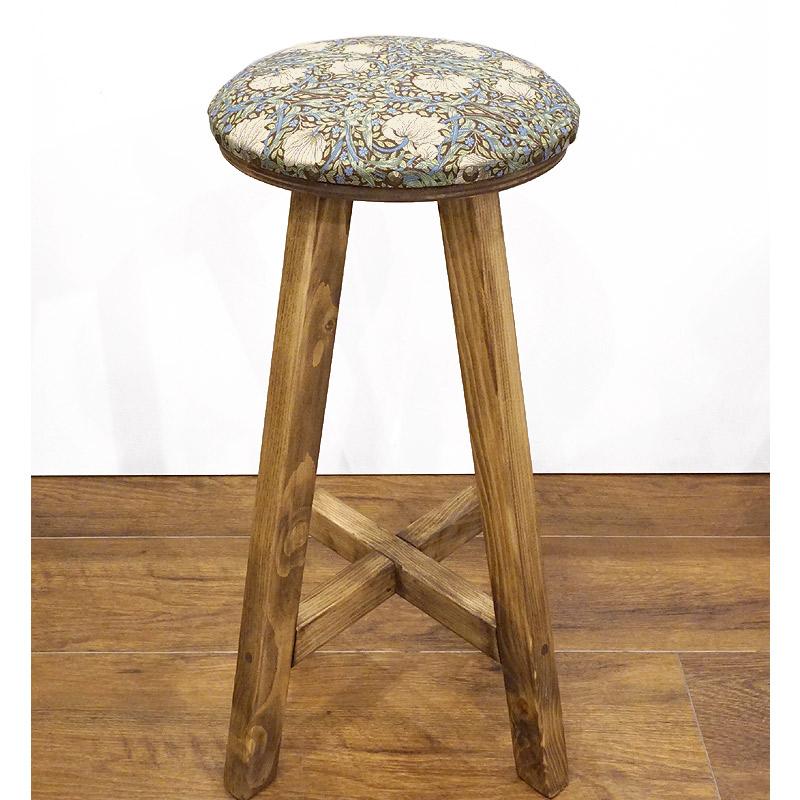 Morris Collection まんまるスツール(H60cm)　ピンパーネル/ブラウン　ST60-PPBR | 