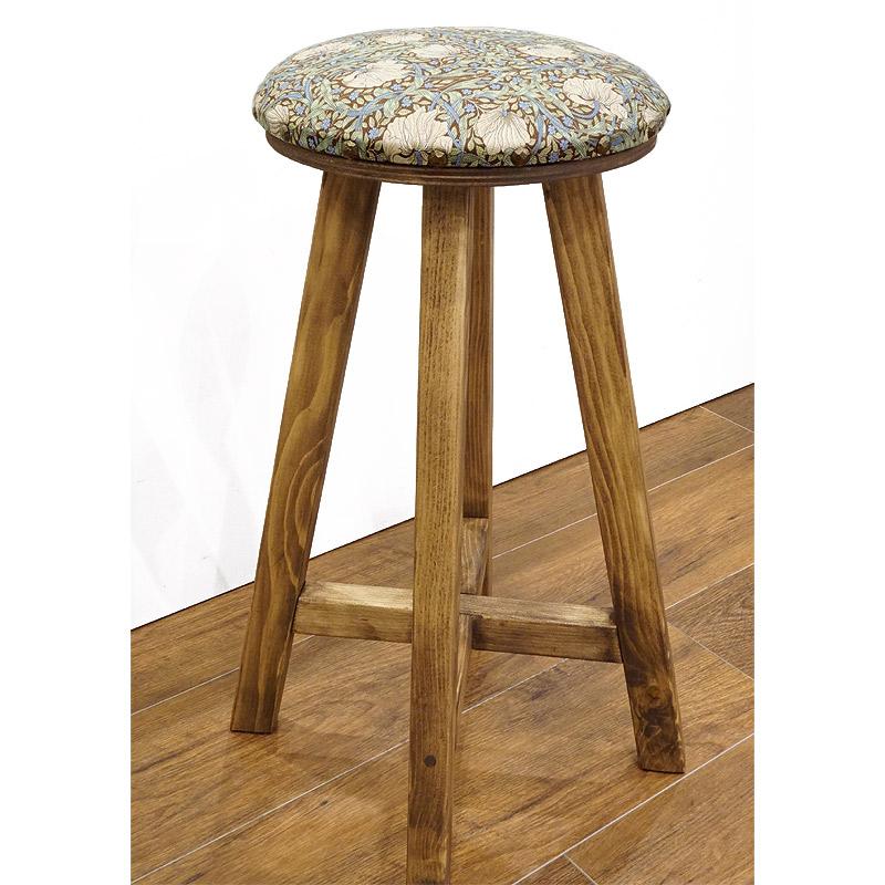 Morris Collection まんまるスツール(H60cm)　ピンパーネル/ブラウン　ST60-PPBR |  | 01