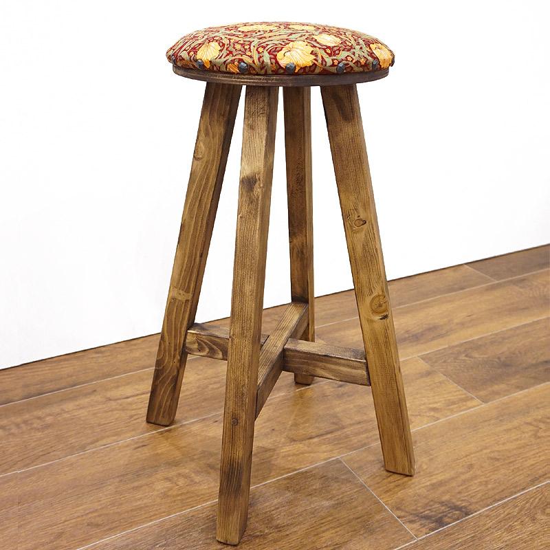 Morris Collection まんまるスツール(H60cm)　ピンパーネル/レッド　ST60-PPRD |  | 01