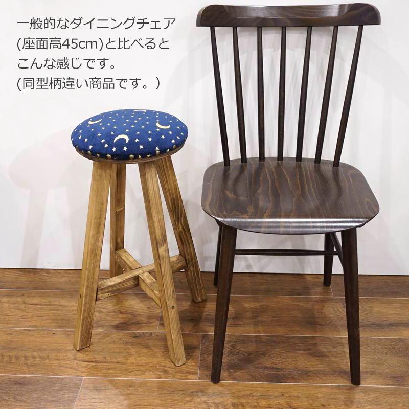 Morris Collection まんまるスツール(H60cm)　いちご泥棒/レッド　ST60-STRD |  | 06