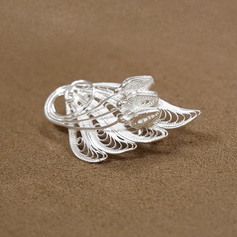 トルコ伝統の銀線細工 テルキャーリ ブローチ　SV-BR-TK005 |  | 02