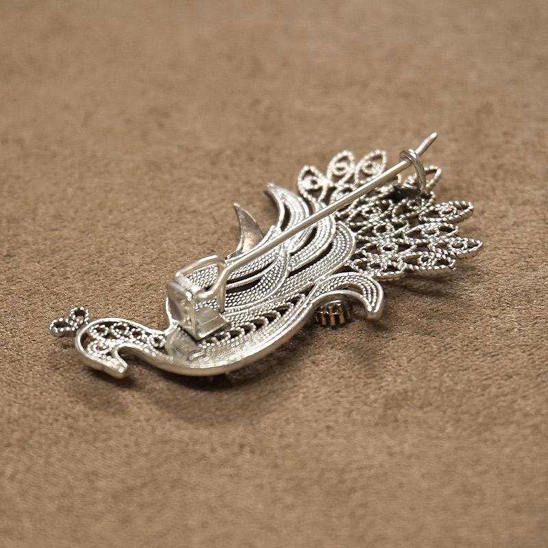 トルコ伝統の銀線細工 テルキャーリ ブローチ　SV-BR-TK007 |  | 02