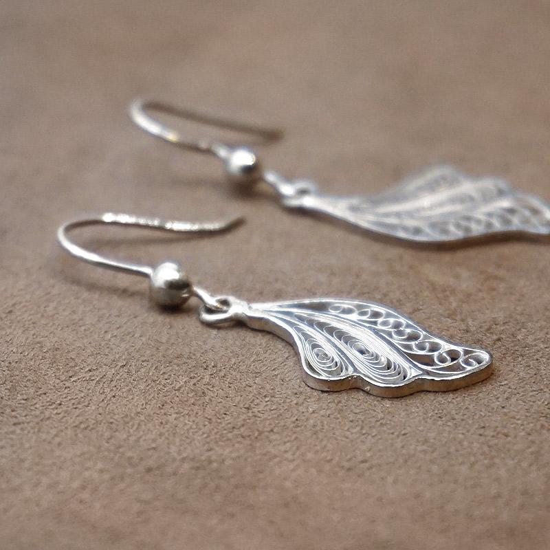 銀線細工 テルキャーリ/フィリグリー ピアス　SV-E-TKI-232　羽モチーフ |  | 03