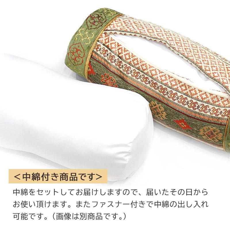 トルコ製 シェニール筒型クッション＜中綿付き＞　TC-AY3RD　月と星/レッド |  | 03