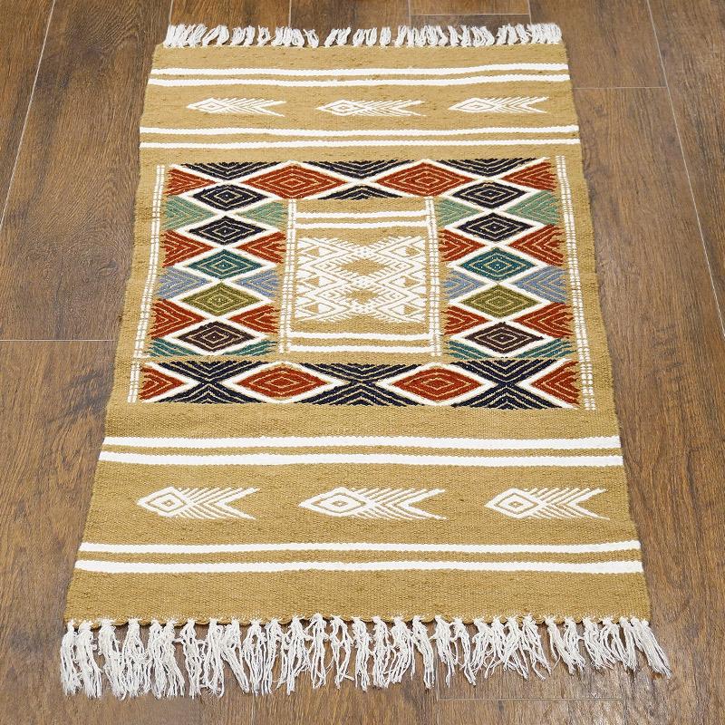 チュニジア　手織りキリム　103×59cm　アクセントラグサイズ　TK100x60-1 | 