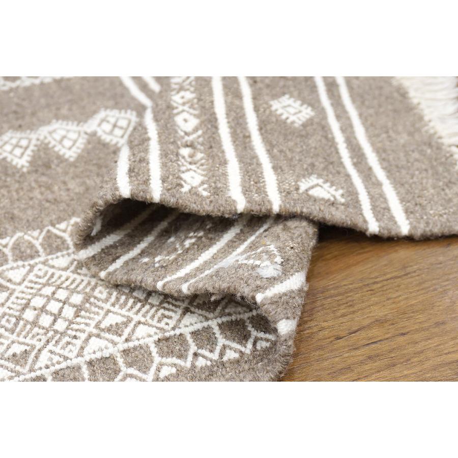 チュニジア　手織りキリム　117×58cm　アクセントラグサイズ　TK100x60-2 |  | 04