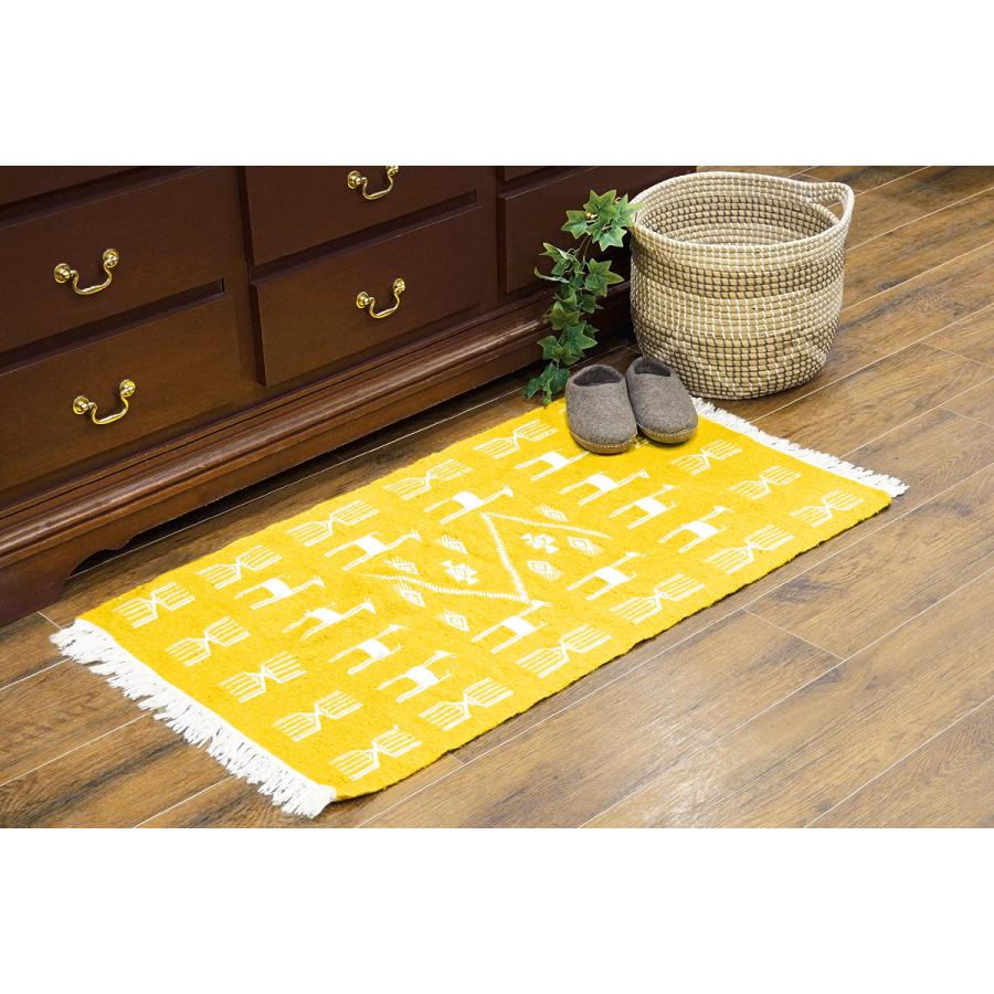 チュニジア　手織りキリム　105×60cm　アクセントラグサイズ　TK115x65-2 |  | 01