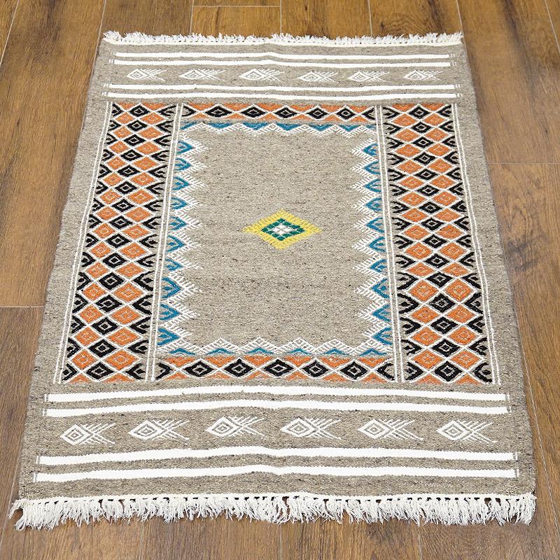 チュニジア　手織りキリム　108×71cm　アクセントラグサイズ　TK120x70-2 | 