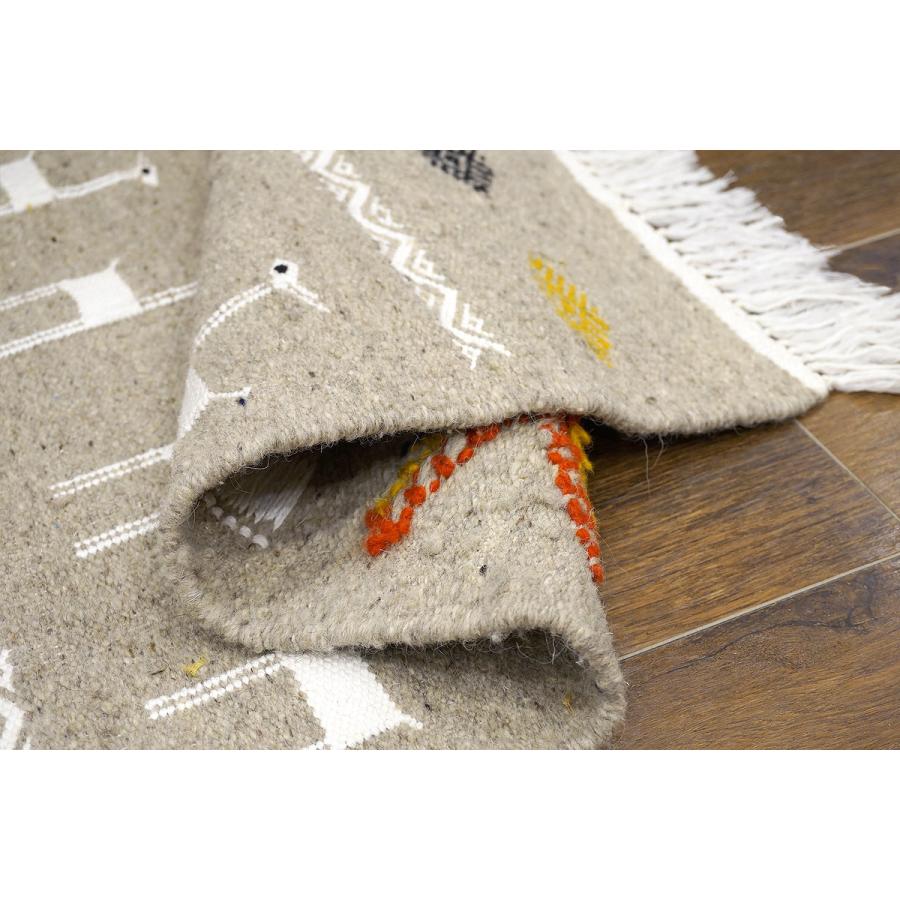 チュニジア　手織りキリム　80×53cm　玄関サイズ　TK80x50-1 |  | 04