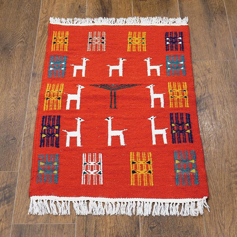 チュニジア　手織りキリム　85×52cm　玄関サイズ　TK80x50-2 | 