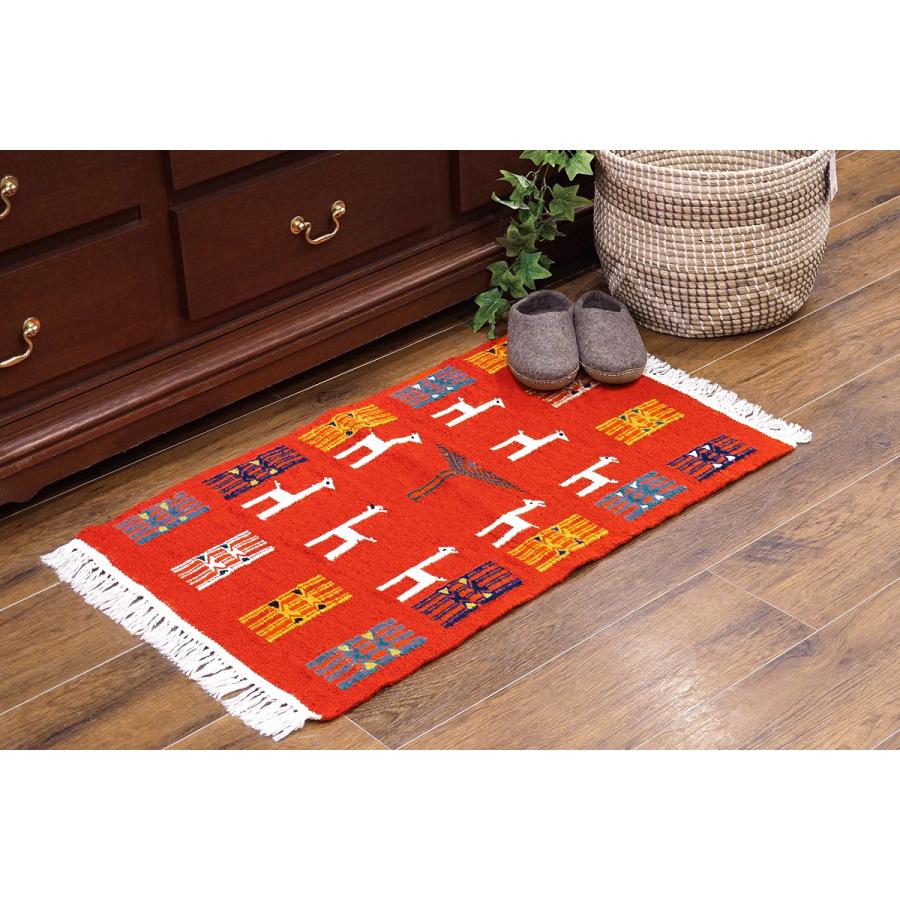 チュニジア　手織りキリム　85×52cm　玄関サイズ　TK80x50-2 |  | 01