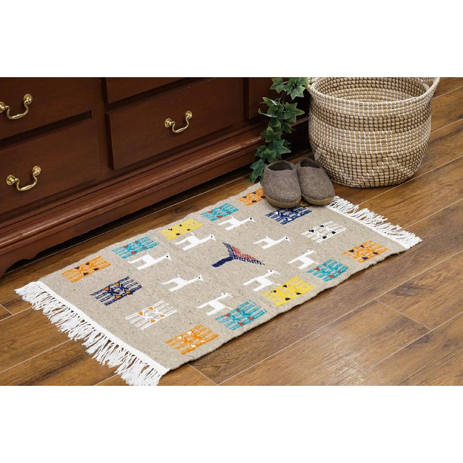 チュニジア　手織りキリム　83×54cm　玄関サイズ　TK80x50-3 |  | 01