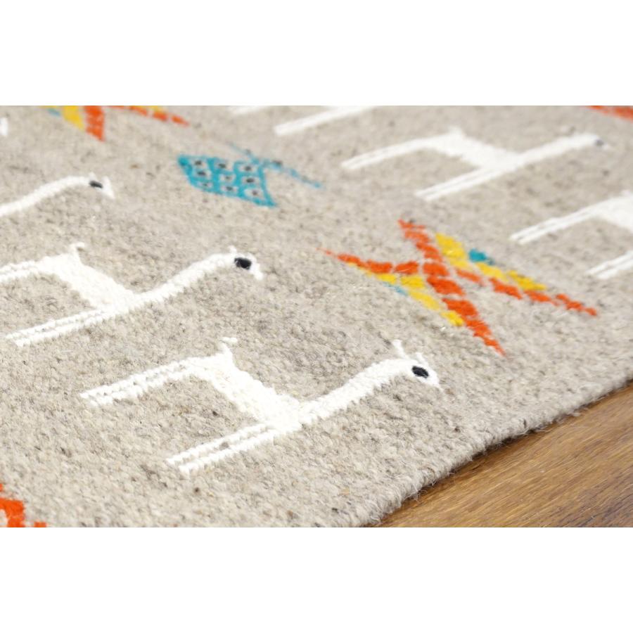 チュニジア　手織りキリム　88×49cm　玄関サイズ　TK80x50-5 |  | 03