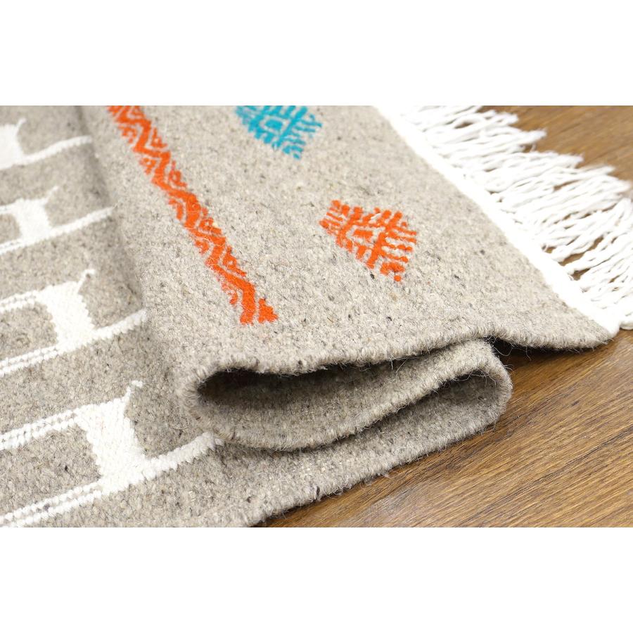 チュニジア　手織りキリム　88×49cm　玄関サイズ　TK80x50-5 |  | 04