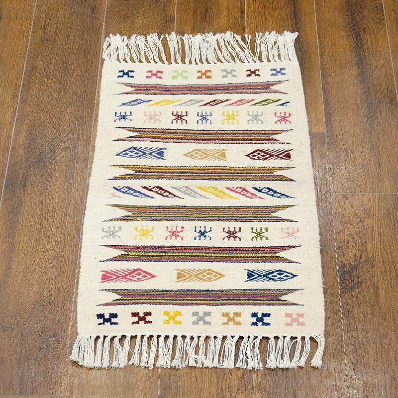 チュニジア　手織りキリム　79×50cm　玄関サイズ　TK80x50-6 | 