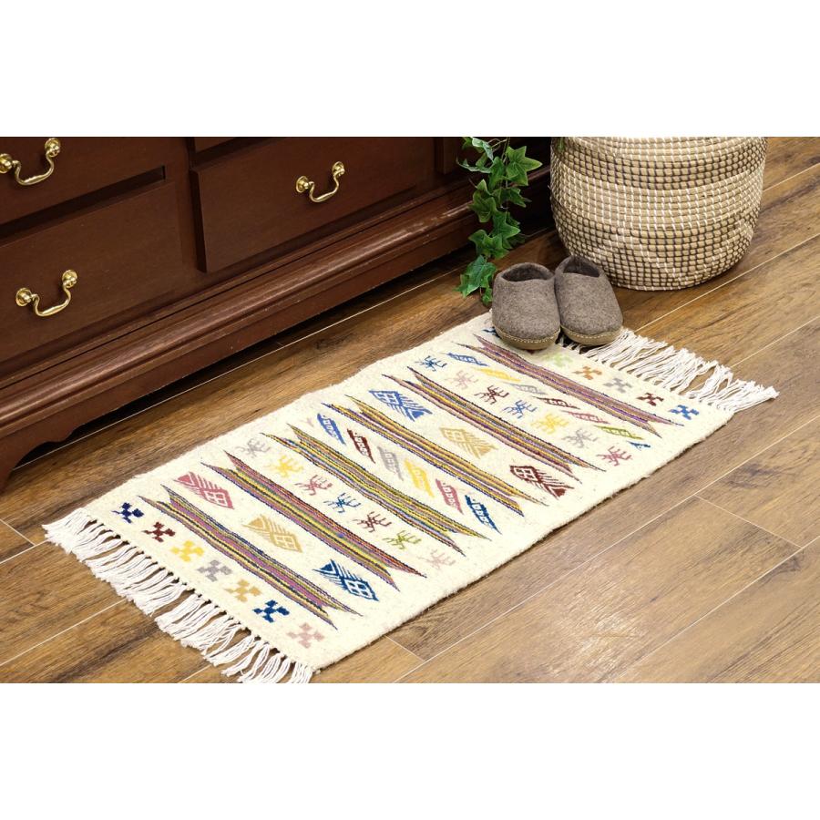 チュニジア　手織りキリム　79×50cm　玄関サイズ　TK80x50-6 |  | 01